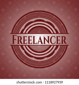 Freelancer retro style red emblem