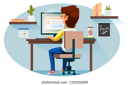 Freelancer, vector illustration