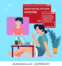 Freelancer trabalhando a partir de conceito de casa