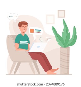 freelancer working at home. distant job or study concept