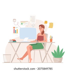 autónomo trabajando en casa. concepto de trabajo o estudio distante