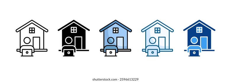 Freelancer Working Icon Set Multiple Style Collection