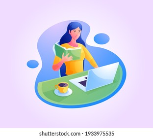 Freelancer working on laptop at home
