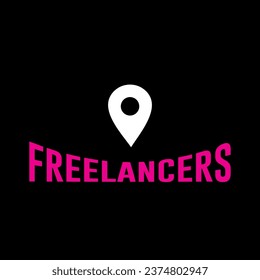 freelancers location vector design. International freelancer day post design 