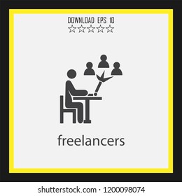 freelancers   vector icon