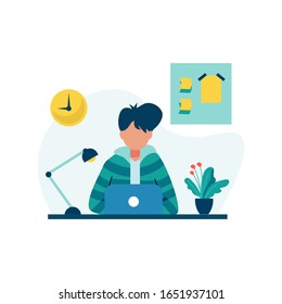 freelancers work and discuss in coworking space vector illustration, suitable for landing page, ui, website, mobile app, editorial, poster, flyer, article, and banner
