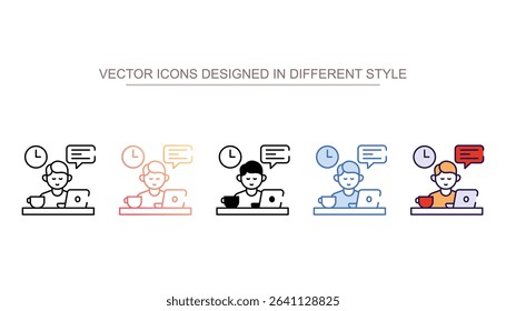 Freelancing icon design with white background stock illustration
