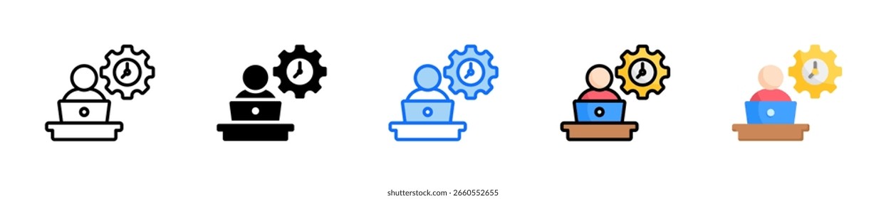 Freelancing Icon Definir Coleção de Vários Estilos