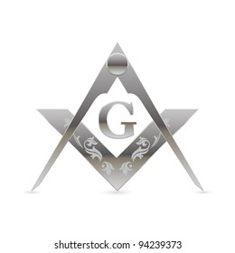 Freemason Square And Compasses Symbol