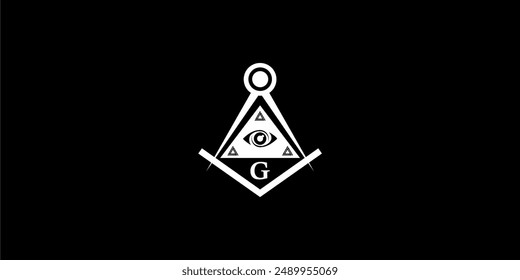 freemason symbol icon logo design
