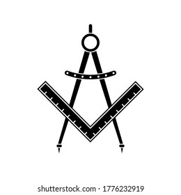 Freemason Symbol icon vector simple design