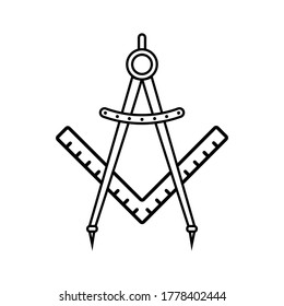 Freemason Symbol Icon Vector Simple Design Stock Vector (Royalty Free ...