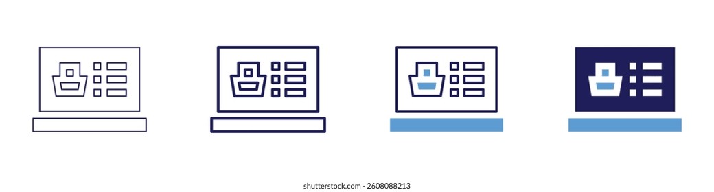 Freemium model icon in 4 different styles. Thin Line, Line, Bold Line, Duotone. Duotone style. Editable stroke.