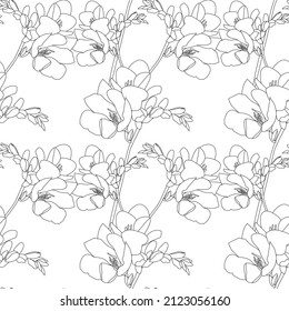 Freesea diseño de arte de patrón monocromo sin fisuras ilustración vectorial para web, para impresión, para página de color