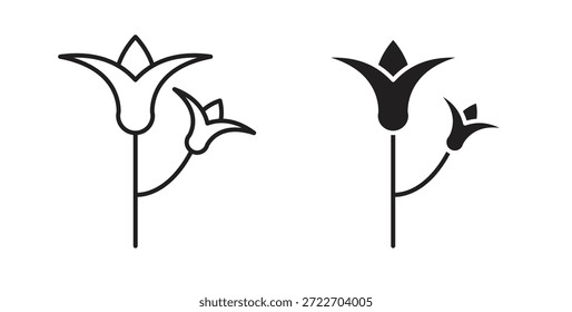 Icono de Freesia Ilustración vectorial aislada. Pictograma de Vector para Web y App