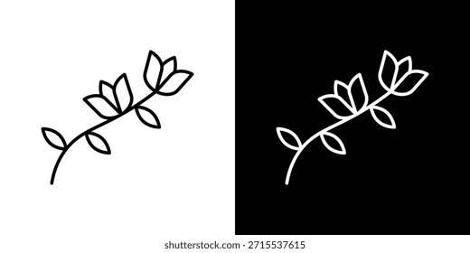 Ícone de Freesia no projeto da linha. Ícones de traçado editáveis.