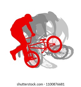 Freestyle bicycle rider boy background