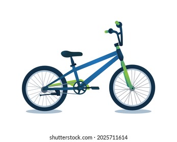 Freestyle bike vector flat illustration