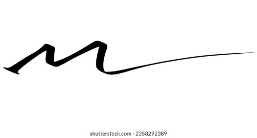 Freestyle Black Line Element Vector
