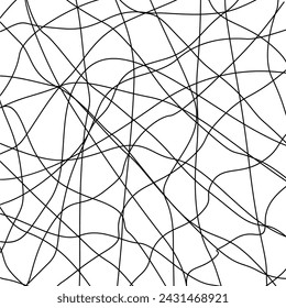 Líneas de expresión de estilo libre, líneas abstractas, se puede utilizar para el patrón de motivo de asimetría, fondo, decoración contemporánea moderna, ornamentado, alfombra, tela, textil, azulejo, papel tapiz, envoltura, cubierta, etc.