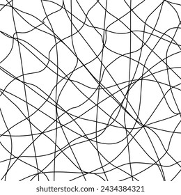 Líneas de expresión de estilo libre, líneas abstractas, se puede utilizar para el patrón de motivo de asimetría, fondo, decoración contemporánea moderna, ornamentado, alfombra, tela, textil, azulejo, papel tapiz, envoltura, cubierta, etc.