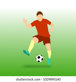 Freestyle Football Soccer Player Vector Illustration