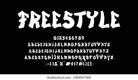 Freestyle graffiti display font Best Alphabet Alphabet Brush Script Logotype Font lettering handwritten