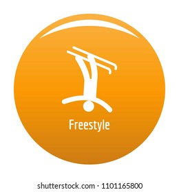 Freestyle icon. Simple illustration of freestyle vector icon for any design orange