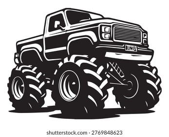 Freestyle Monster Truck Vector Customized Monster Truck Graphics Victor Illustrations