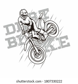 freestyle motocriss dirtbike illustration for poster or tshirt use