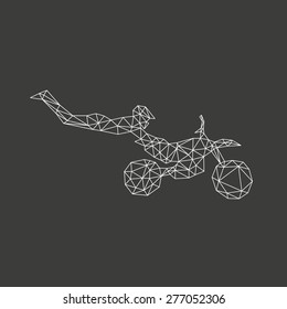 Freestyle Motocross Abstract, Vector Illustration