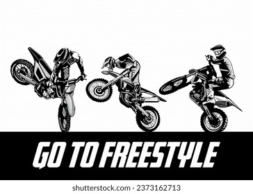freestyle motorcross idea vector logo design