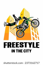 freestyle motorcross idea vector logo design