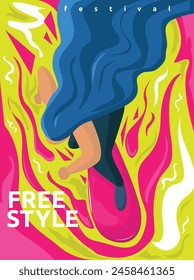 freestyle poster template. suitable for extreme sport poster