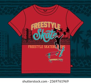 freestyle skate graphic tees for boys