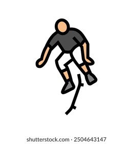 Icono de color de patinaje de estilo libre. Vector de patinaje de estilo libre. Ilustración de símbolo aislado