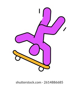 freestyle skating line icon vector. freestyle skating sign. isolated symbol illustration
