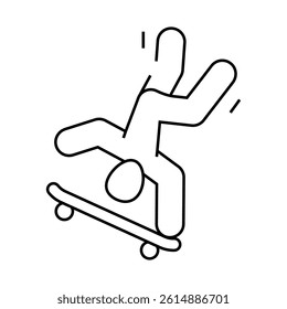 freestyle skating line icon vector. freestyle skating sign. isolated contour symbol black illustration