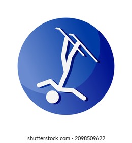 Freestyle-Skilangsymbol. Ein Symbol für Sport und Spiele. Vektorgrafik