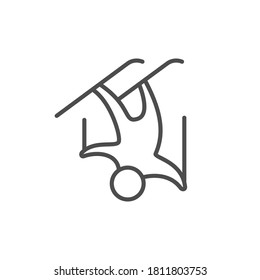 Freestyle skiing line outline icon