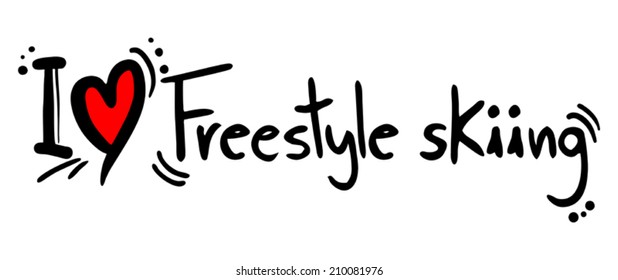 Freestyle skiing love