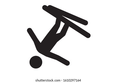 freestyle skiing vector icon design on white background 