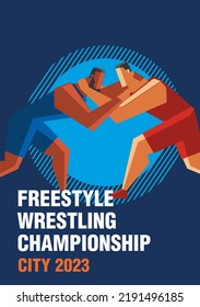 Freestyle Wrestling. Poster For The Championship