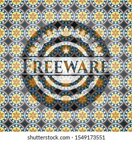 Freeware arabesque emblem. arabic decoration.