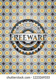 Freeware arabesque style emblem. arabic decoration.