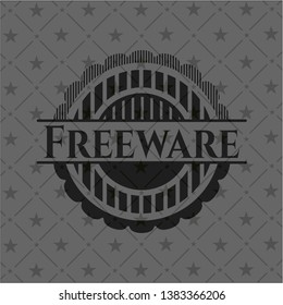 Freeware black badge. Vector Illustration. Detailed.