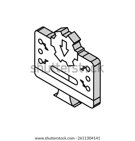 freeware download isometric icon vector. freeware download sign. isolated symbol illustration