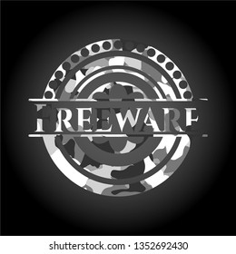 Freeware on grey camo texture