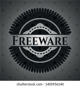 Freeware realistic dark emblem. Vector Illustration. Detailed.