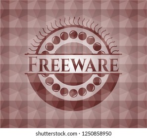 Freeware red seamless geometric emblem.